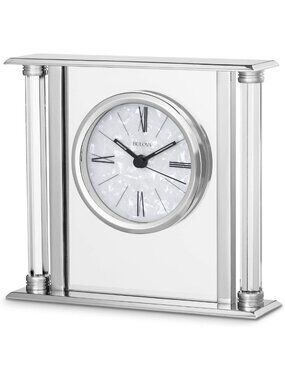 Elegant Pearl Tabletop Clock - Classic Design, Quartz Movement, Home Decor